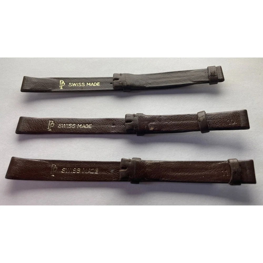 Three Watch‎ bands Swiss made No Buckles 10mm 11mm